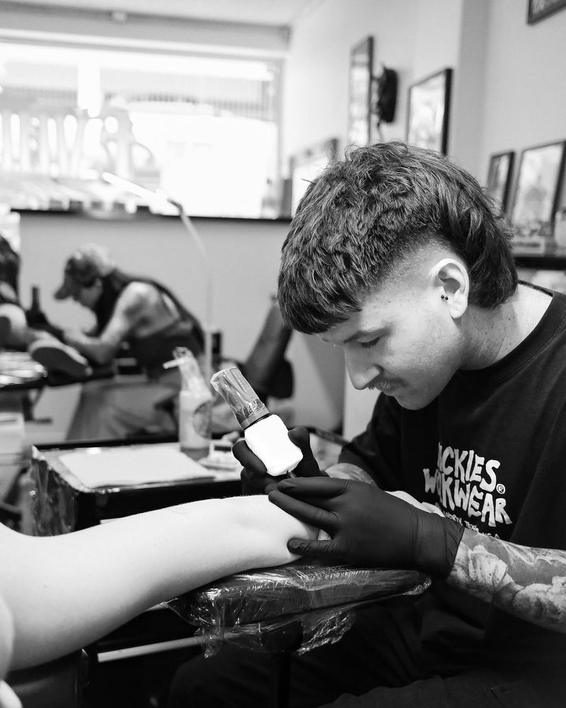 Lachlan, tattoo artist at Evolved Ink Geelong